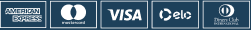 American Express, Mastercard, Visa, Elo e Diners